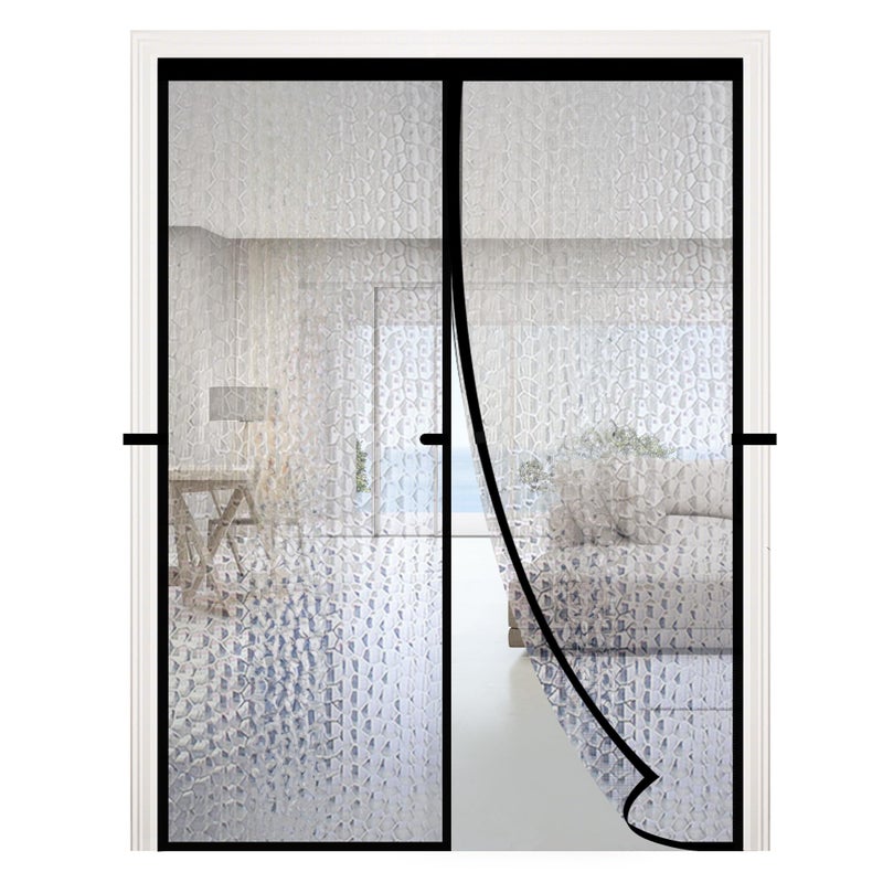 RELIANCER Magnetic Thermal Insulated Door Curtain Waterproof EVA Door Cover Fit Door Size 32""x96"" Temperature Protection Insulated Doorway Curtains Self-Closing Door Screen Windproof Door Net Screen - Image 1